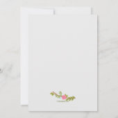 Bloemenmeisje verzoekkaart turkoois kaart (Achterkant)