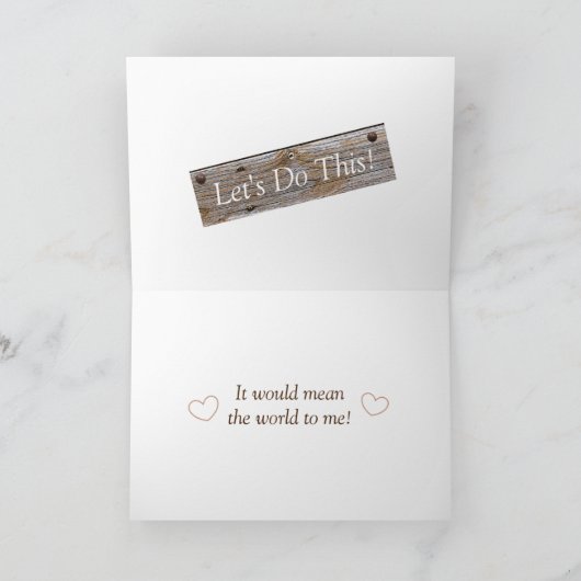 Bloemenmeisje Voorstel Kaart (Binnen)