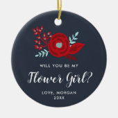 Bloemenmeisje-voorstel - Speciaal Jr Bridesmaid Keramisch Ornament (Voorkant)