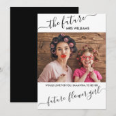 Bloemenmeisje Voorstel van Future Mrs Photo Kaart (Voorkant / Achterkant)