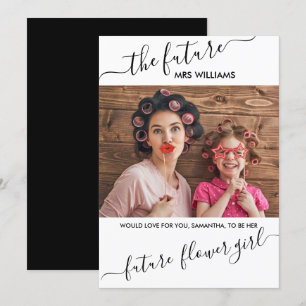Bloemenmeisje Voorstel van Future Mrs Photo Kaart