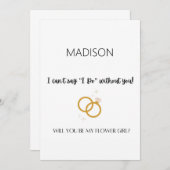 Bloemenmeisje-voorstelkaart Kaart (Voorkant / Achterkant)