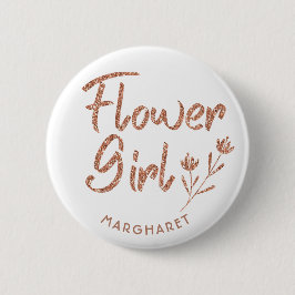 Bloemenmeisje Vrijgezellenfeest pin Ronde Button 5,7 Cm