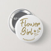 Bloemenmeisje Vrijgezellenfeest pin Ronde Button 5,7 Cm (Voorkant /achterkant)