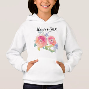 Bloemenmeisje Water Color Hoodie -