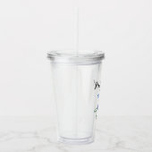 Bloemenmeisje Wedding Blue Flowers  Floral Acryl Drinkbeker (Rechts)