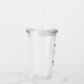 Bloemenmeisje Wedding Favor Cute Pink Acryl Drinkbeker (Rechts)