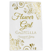 Bloemenmeisje Wedding Gift Bag - Middelgroot Medium Cadeauzakje (Voorkant)