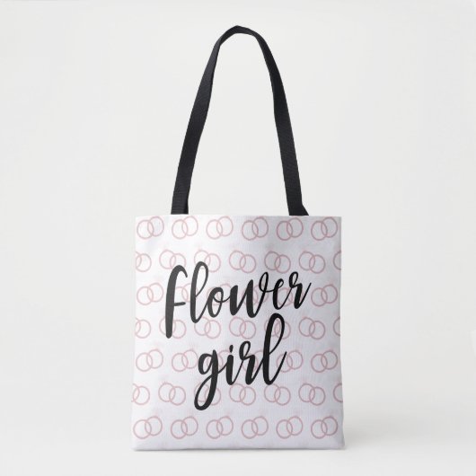 Bloemenmeisje Wedding Ring Pattern Canvas tas (Voorkant)