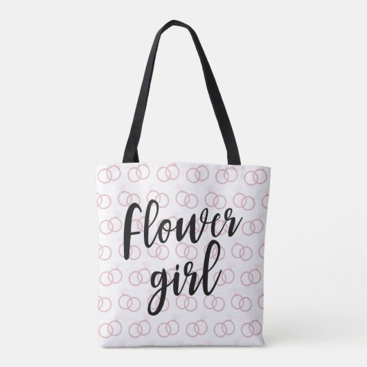 Bloemenmeisje Wedding Ring Pattern Canvas tas (Achterkant)