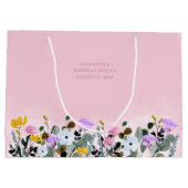 Bloemenmeisje Wildbloem Roze Hartelijk dank Groot Cadeauzakje (Achterkant)