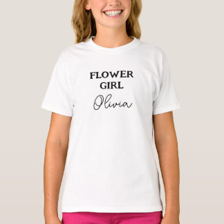 Bloemenmeisje Wit Persoonlijk T-shirt