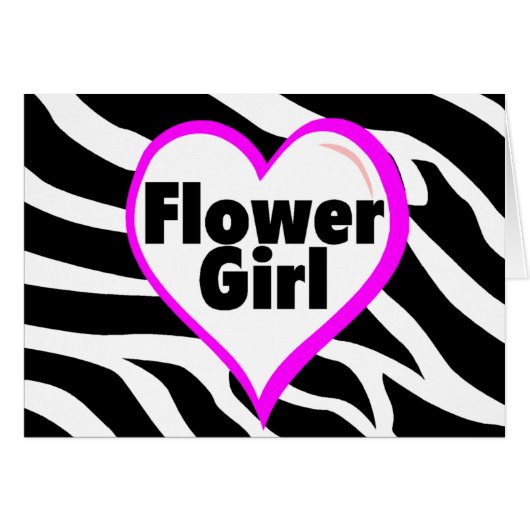 Bloemenmeisje (Zebra Print) (Voorkant Horizontaal)