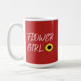 Bloemenmeisje zonnebloem  koffiemok