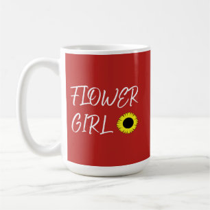 Bloemenmeisje zonnebloem  koffiemok