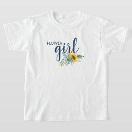 Bloemenmeisje zonnebloem trouw T-shirt