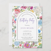 Bloemenmeisjesverjaardagsfeestje Kaart (Voorkant)