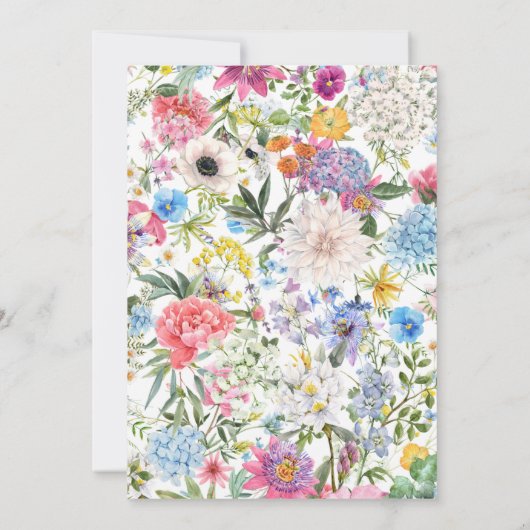 Bloemenmeisjesverjaardagsfeestje Kaart (Achterkant)