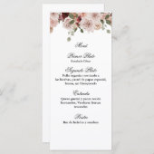 Bloemenmenu sjabloon voor elke gelegenheid menu (Voorkant / Achterkant)