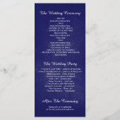 Bloemenmetselaar Jar Royal Blue bruiloft programma Programmakaart (Achterkant)