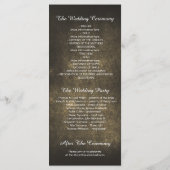 Bloemenmetselaar Jar Yellow Elegante huwelijksprog Programmakaart (Achterkant)