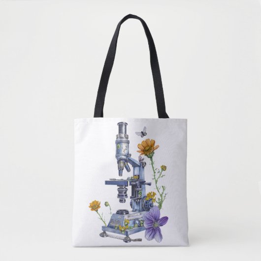 bloemenmicroscoop tote bag (Voorkant)