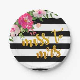 Bloemenmisser voor Mrs. Bord - Black & White Strip