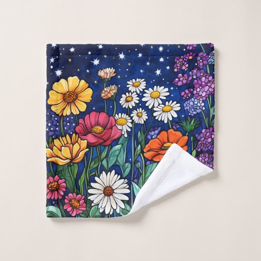 Bloemenmix Bad Handdoek (Wasdoekje)