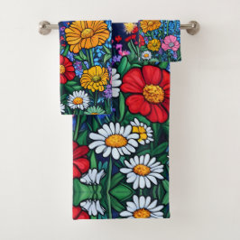 Bloemenmix Bad Handdoek