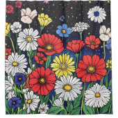 Bloemenmix Douchegordijn (Voorkant)