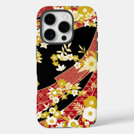 Bloemenmix Kimono patroon iPhone 16 Pro Hoesje