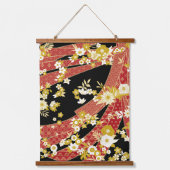 Bloemenmix Kimono patroon Hangend Wandkleed (Voorkant)