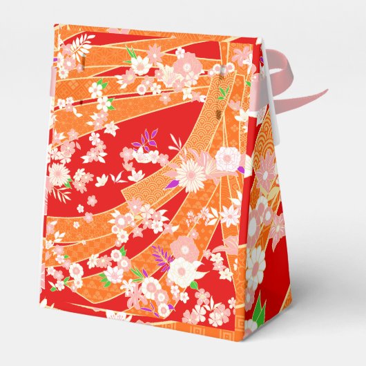 Bloemenmix Kimono Pattern Spring Bedankdoosjes (Achterkant)