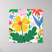 bloemenmixtape canvas afdruk (Voorkant)