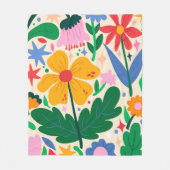 bloemenmixtape fleece deken (Voorkant)