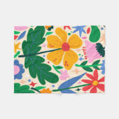 bloemenmixtape fleece deken (Voorkant (Horizontaal))