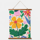 bloemenmixtape hangend wandkleed (Voorkant)