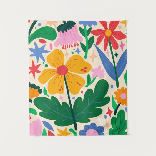 bloemenmixtape wandkleed (Voorkant)