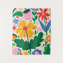 bloemenmixtape wandkleed