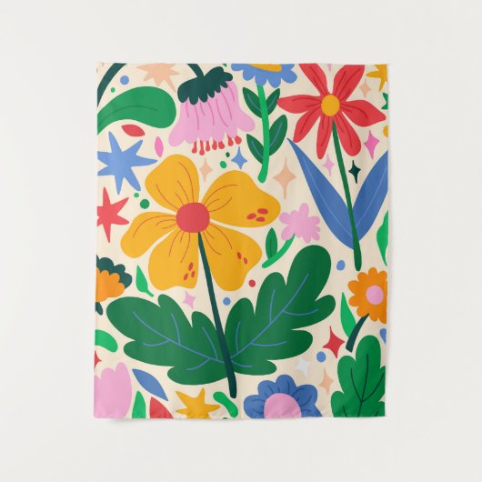 bloemenmixtape wandkleed (Voorkant)