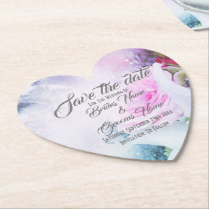  bloemenmodern Save the Date Kartonnen Onderzetters