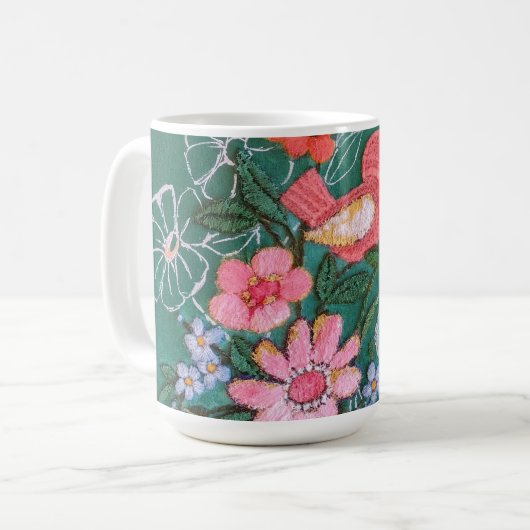  bloemenmok koffiemok (Voorkant links)