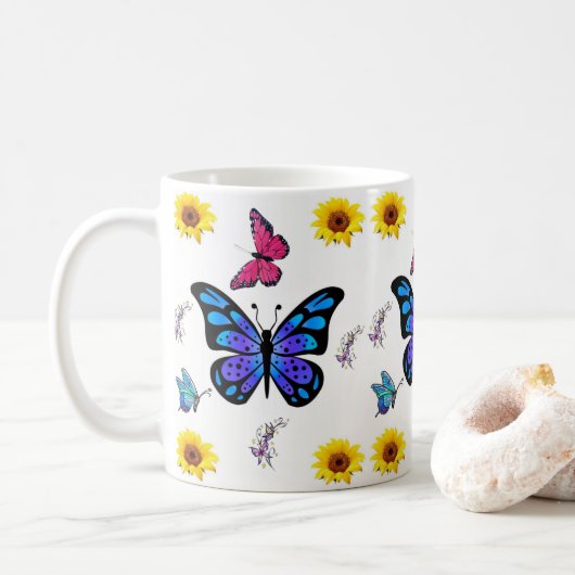 Bloemenmok Koffiemok (Met donut)