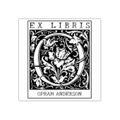 bloemenmonogram Briefboek Ex libris Rubberstempel (Afrduk)