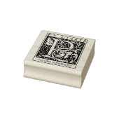 bloemenmonogram Briefboek Ex libris Rubberstempel (Stempel)