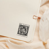 bloemenmonogram Briefboek Ex libris Rubberstempel
