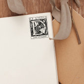 bloemenmonogram Briefboek Ex libris Rubberstempel