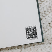 bloemenmonogram Briefboek Ex libris Rubberstempel