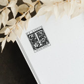 bloemenmonogram Briefboek Ex libris Rubberstempel