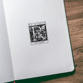 bloemenmonogram Briefboek Ex libris Rubberstempel